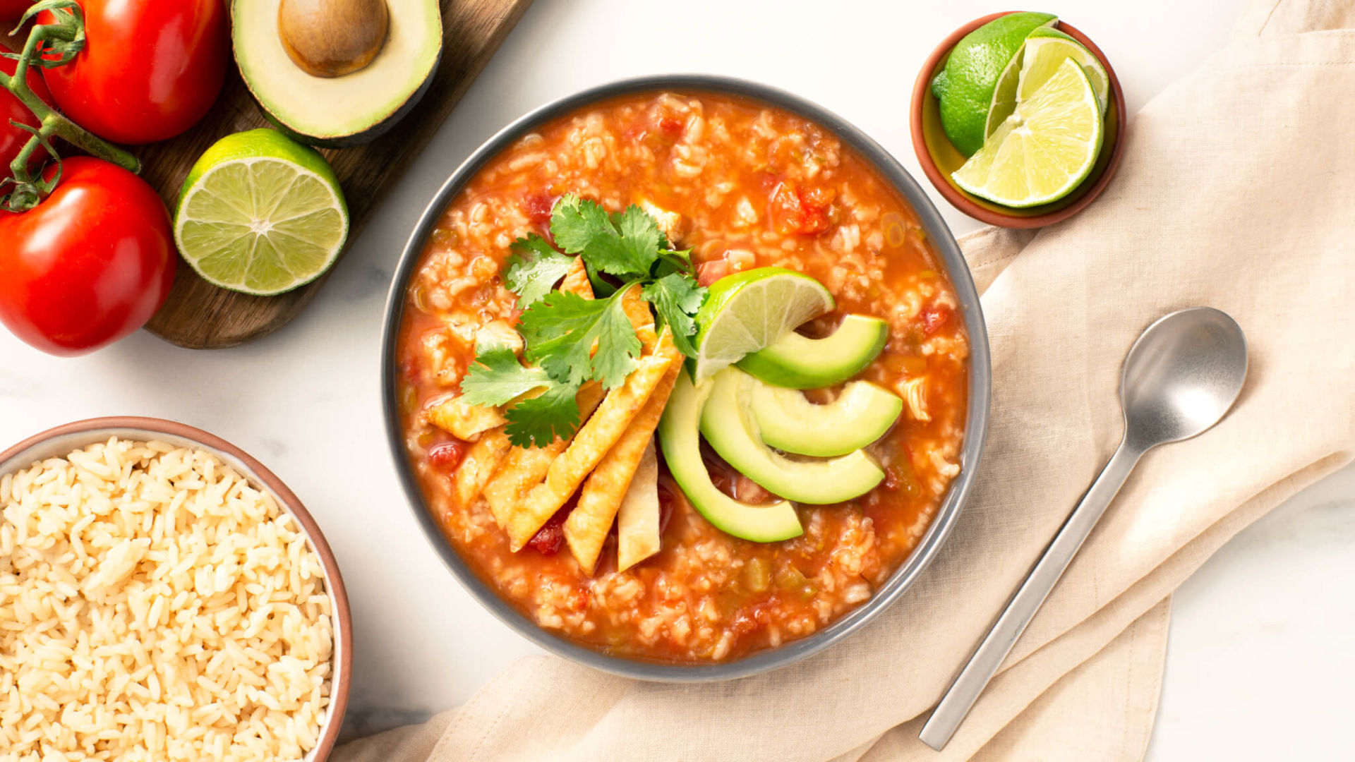 Tortilla rice soup
